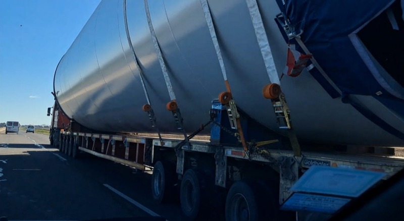 Siguen llegando elementos para el Parque E�lico de Olavarr�a